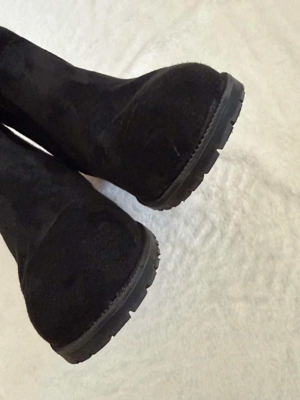 Cat & Jack | Kaitlyn Faux Suede Tall Lug Sole Boots Black (4)
